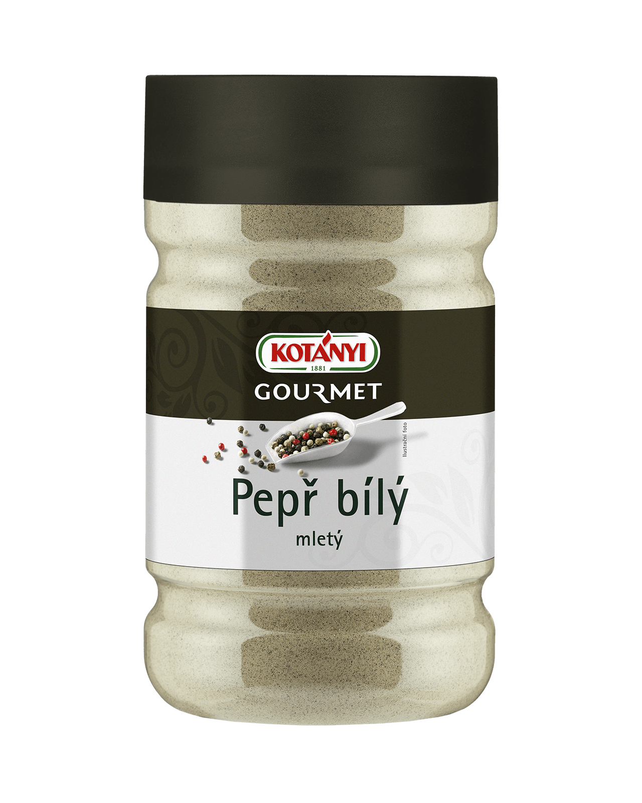 246203 Kotanyi Pepř Bílý Mletý B2b Tin 1200ccm