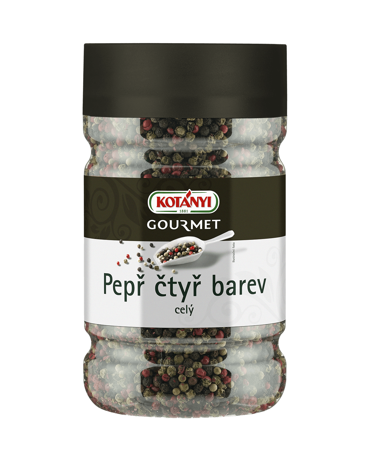 246303 Kotanyi Pepř Čtyř Barev Celý B2b Tin 1200ccm