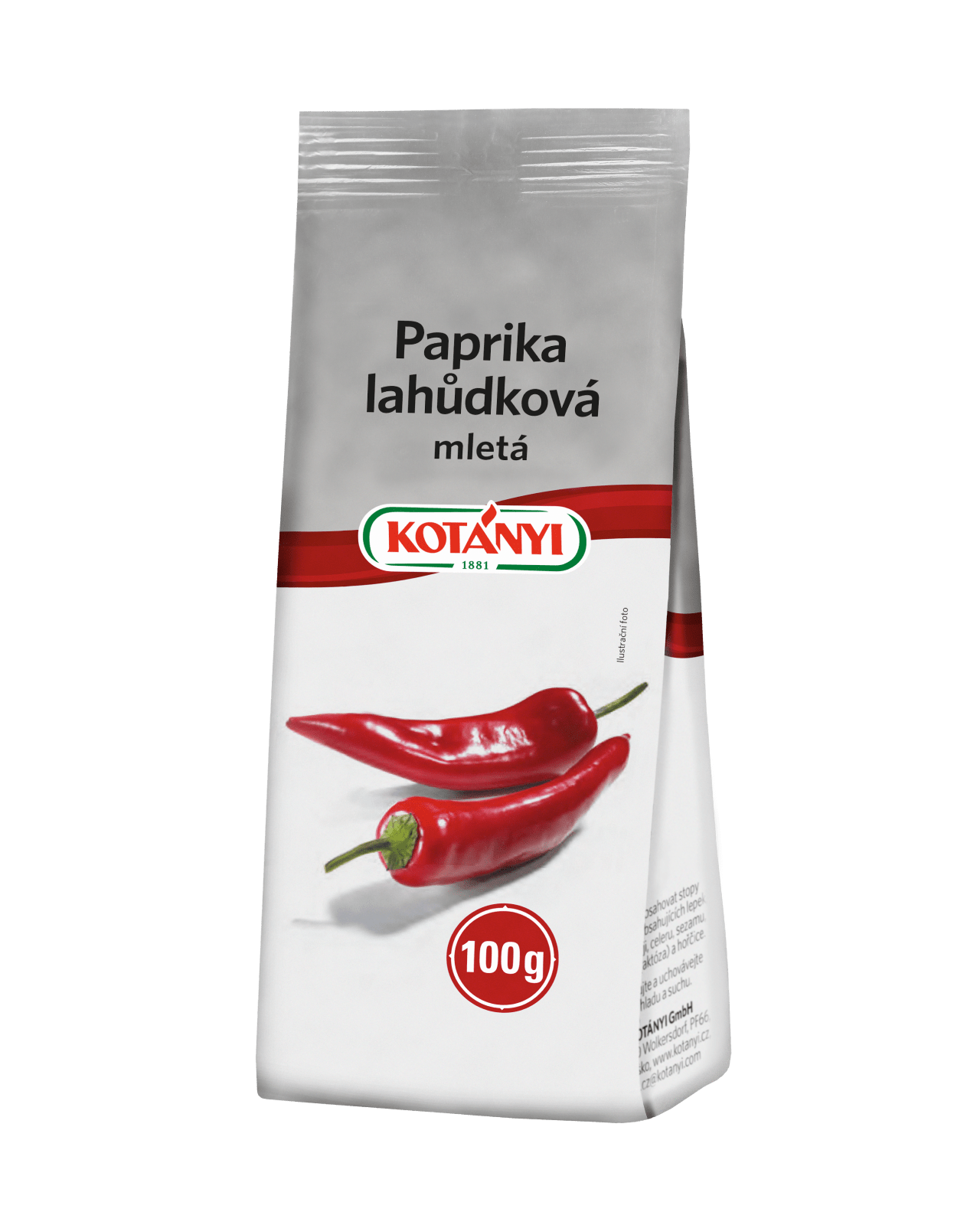 92003 Kotanyi Paprika Lahůdková B2c 100g Stabilo Bag Cz Min